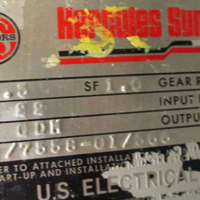 Toshiba 10 HP 230/460V Motor w/ US Motors GDM 17:1 Ratio Gear Reducer