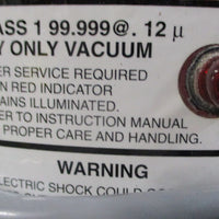 Minuteman 800049 Clean Room Vacuum Dry Only 115 VAC 7 A 60 HZ
