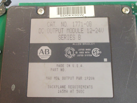 Allen Bradley 17710B DC Output Module 1224V Series B Card Used