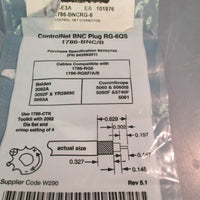 AllenBradley ControlNet BNC Plug RG6QS 17486BNC/B Lot of 2