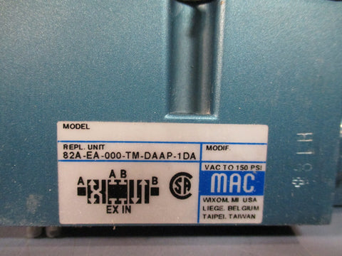 MAC 82A-EA-000-TM-DAAP-1DA Solenoid Valve With TM-DAAP-1DA Solenoid