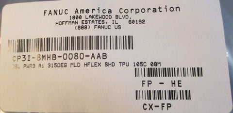 Fanuc CP3I8MHB0080AAB Cable Assembly CBL PWR3 Ai 315DEG MLD HFLEX 8m Long