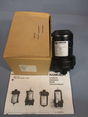 HANKISON AUTOMATIC CONDENSATE DRAINS 150 PSIG MODEL 0507-1