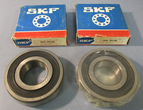 SKF 6308-2RSJEM Radial Deep Groove Ball Bearing 40mm ID 90mm OD 23mm W Lot of 2