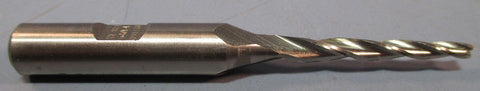 Weldon 1.5° Tapered End Mills T1X-4L-2 1/8" DIA 3/8" SHK USA