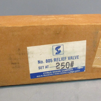 Cyrus Shank 805, Relief Valve, 1" Inlet, 250 PSIG, 1184 SCFM