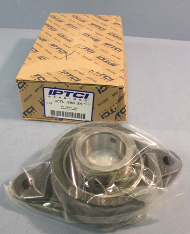 IPTCI UCFL 208 24-NG - 1-1/2" BORE 2-Bolt Flange Bearing Set Screw Lock