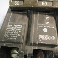 ITE Siemens Circuit Breaker 3 Pole 60 Amp 240 Volt BQ3B060