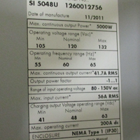 SMA Sunny Island SI 5048U Solar Inverter 5000 Watt, 1 Phase, 5 kW