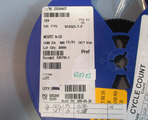 Spool of 500 Diodes Inc. BSS1237F MOSFET 100V 360mW NChannel New