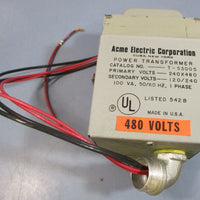 Acme T53005 Power Transformer 240/480V Primary, 120/240V Secondary 1PH, 100VA