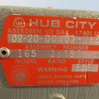 Hub City 0220-00901-165 Bevel Speed Reducer 1:1 Ratio Model 165