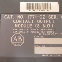 Allen Bradley 1771OZ Ser. C Contact Output Module (8 N.O.) Used