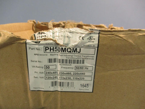 Hammond Power Solutions PH50MQMJ .05 kVA 240/480-120/240V Control Transformer