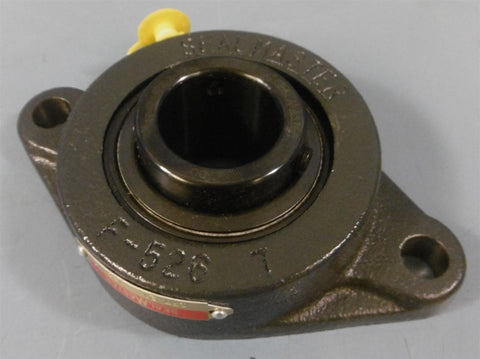 SealMaster Flange Block Bearing: SFT21, 15/16" Dia Shaft, 2 Bolt