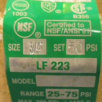 Watts 3/4: LF 223 Water Pressure Reducing Valve 2575 PSI Range 300PSI Max