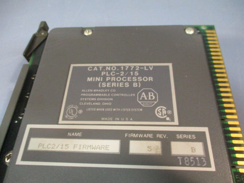 Allen Bradley Mini-PLC-2/15 Processor/Programmable Controller Series B 1772-LV