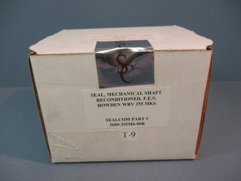 Sealcom Mechanical Shaft Seal 3600255M600R F.E.S. Howden WRV 255 MK6 SEALED