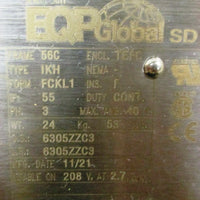Toshiba 3/44SDSR34HP Severe Duty EQP Global SD 0.75 HP Motor, 1765 RPM, 3 Phase