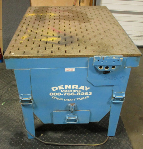 DenRay Machine 3444B Downdraft Table 33" x 44" Single Phase 120-140 PSI