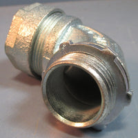 (5) OZ Gedney 4Q9100 90 Degree Conduit Connector Liquidtight Zinc Plated NIB