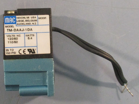 Mac Valves Inc TM-DAAJ-1DA Solenoid Valve 110/120 V 50/60 Hz 5.4 W 25-150 PSI