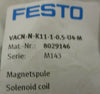 Festo VACN-N-K11-1-0.5-U4-M Solenoid Coil 8029146 24VDC