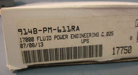 Mac Valves 914BPM611RA Solenoid Valve 25150PSI 24VDC 8.5W