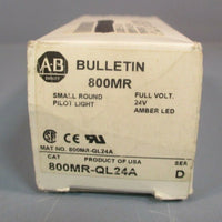 Allen Bradley Small Round Amber Pilot light Series D 800MRQL24A