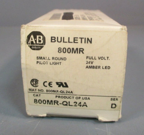 Allen Bradley Small Round Amber Pilot light Series D 800MRQL24A