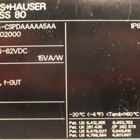 Endress Hauser Promass 80 Flowmeter 80A04CSPDAAAA5AA 2055VAC 1662VDC