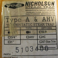 Spence Nicholson Type A Thermostatic Steam Trap 5103400 1/2"