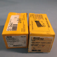 Lot of (2) HUBBELL 4-Pole Locking Plug Non-Grounding 20A 347/600V HBL2461