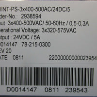 Phoenix Contact QUINTPS4x400500AC/24DC/5 Power Supply NEW