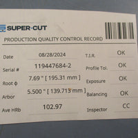 Super Cut 66260172925 Grinding Wheel 6MM Glass 7600 RPM 51/2" ID 8" OD