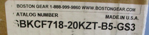 Boston Gear SBKCF718-20KZT-B5-GS3 Gear Reducer 20:1 0.97HP 7/8" Shaft 5/8" Bore