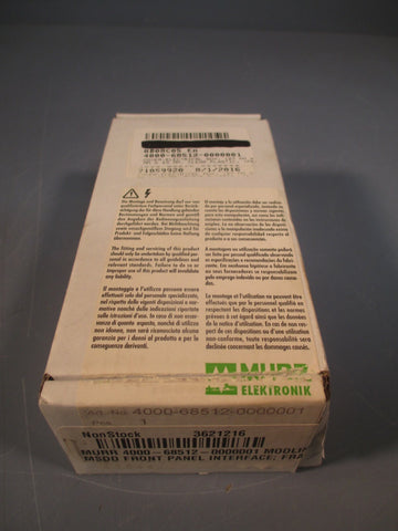 MURR ELEKTRONIK ELECTRICAL BOX, COVER 4000685120000001 3621216