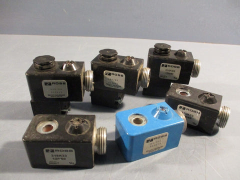 Lot of (6) Ross Solenoid Valve 120/60 316K33