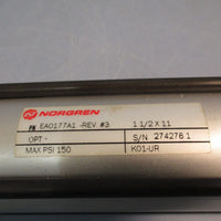 Norgren EA0177A1 Double-Acting Pnuematic Air Cylinder 250psi Air 1 1/2" x 11"