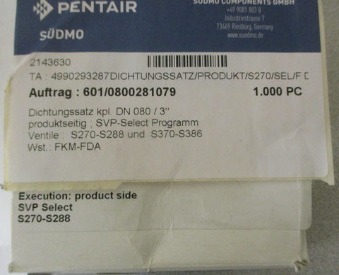 Pentair Sudmo 2143630 Seal Kit 3" S270S288 and S370S386 FKMFDA