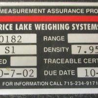 Rice Lake Weighing Systems Calibration Weight Set 1500g 200g 50g 20g 10g 5g
