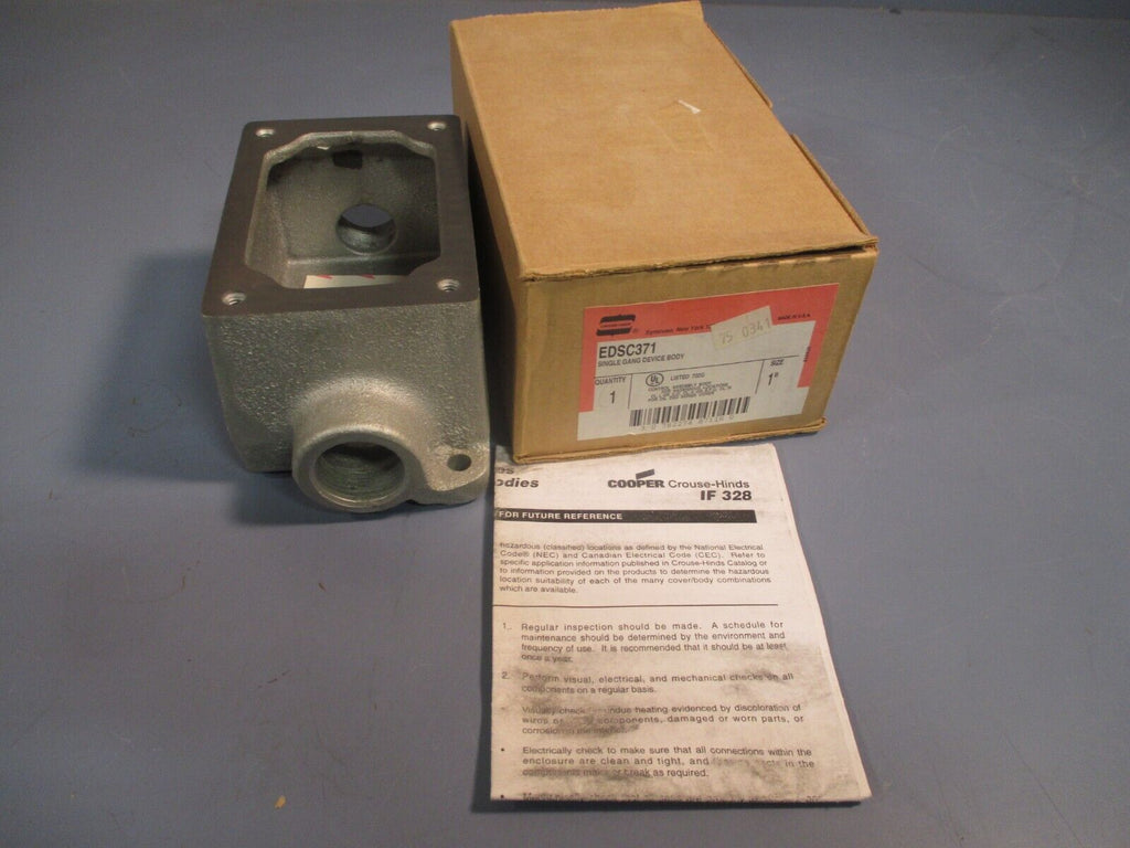 Crouse-Hinds Conduit Outlet Box Mounting Body, 1-Gang, 1