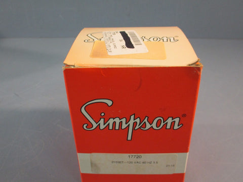 SIMPSON 17720 ELASPED TIME PANEL METER, ANALOG 120VAC