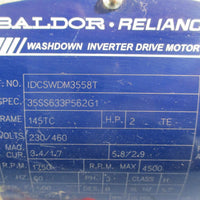 Baldor IDCSWDM3558T SS Washdown Inverter Drive Motor 2HP 1750/4500RPM 7/8" Shaft