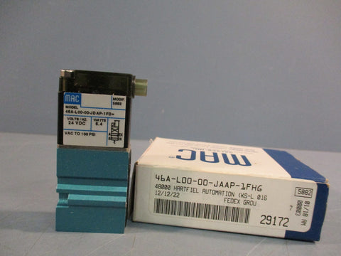 Mac Valves Inc Solenoid Valve 46A-L00-00-JAAP-1FHG 120VAC