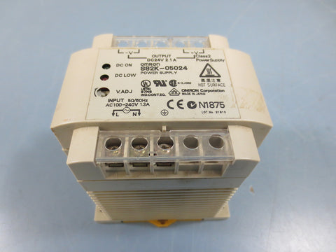 Omron S82K05024 Power Supply 100 to 240V Vac 24V Vdc 2.1 Amp