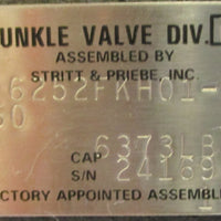 Kunkle Valve 6252FKH01-LS Flanged Safety Relief Valve  3-1/4" Bore