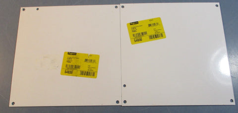 Hoffman A10P10 White Steel Panel 87/8" W x 83/4" L x 3/32" THK (Lot of 2) 5483