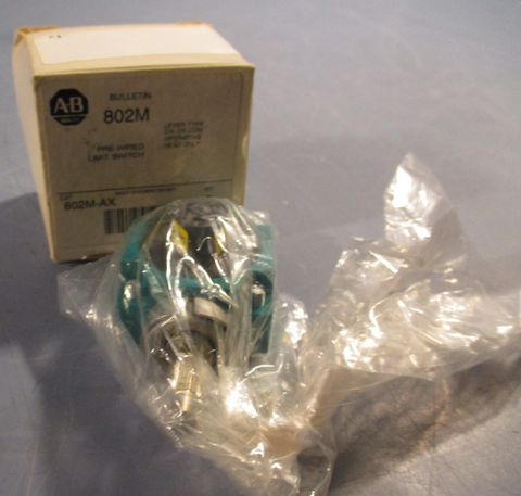 ALLEN BRADLEY 802M-AX LIMIT SWITCH OP HEAD PRE WIRED LEVER TYPE SER F
