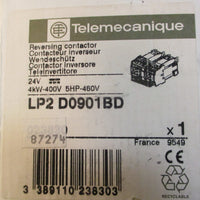 Telemecanique LP2D0901BD Reversing Contactor 023830 24VDC 600VAC 25A 3PH 7.5HP